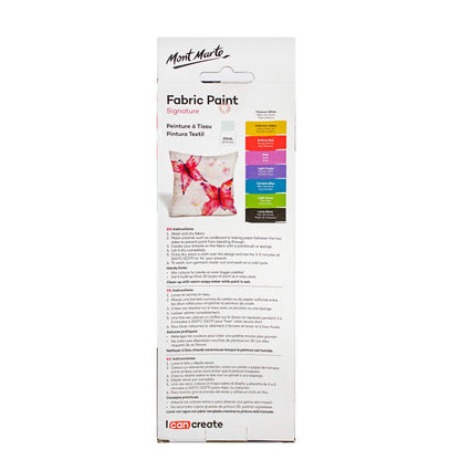 Permanent Fabric Paint Set 8 x 20ml Vivid Colours for Textile, Fabric, T-Shirt, Canvas, Wood, Ceramic, Glass