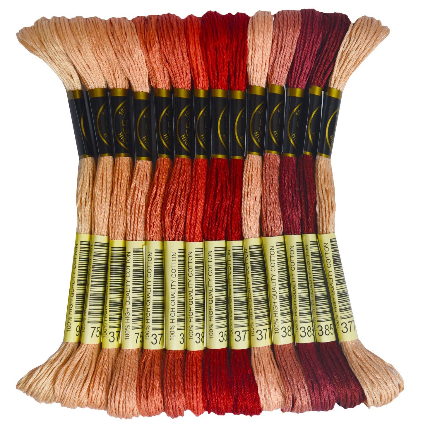 Premium Rainbow Color Embroidery Floss - Cross Stitch Threads - Friendship Bracelets Floss - Crafts Floss - 14 Skeins Per Pack Embroidery Floss,Light Peach Flesh Gradient