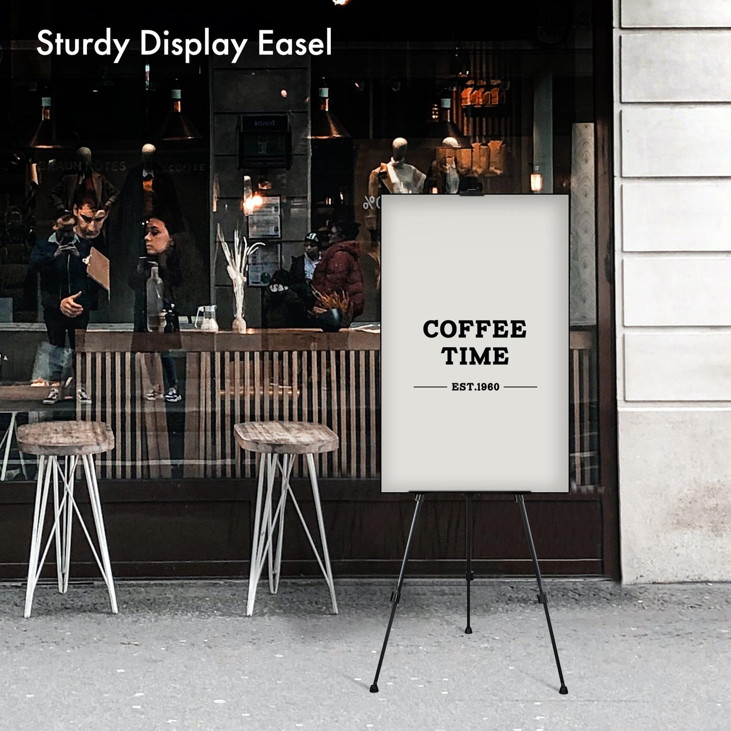 Easel for Painting, Double-Tier Easel Stand, Adjustable Height from 22-66 Inches, Tripod for Painting and Display with Carrying Bag, 66 Inches, Black