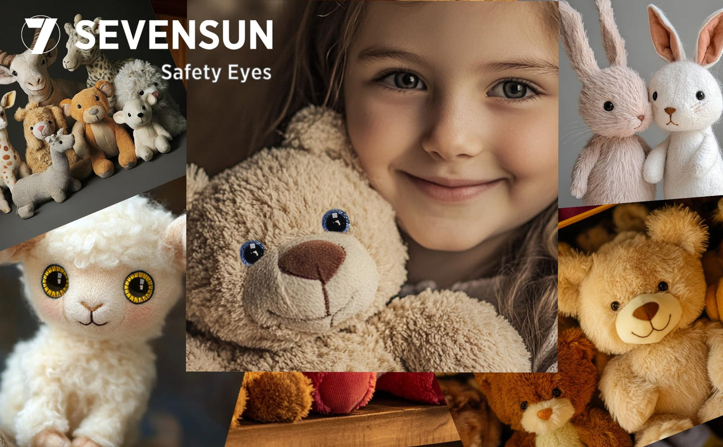 266 PCS Safety Eyes for Crocheting, Crochet Safety Eyes and Noses for Amigurumi Crochet Animals Craft Doll Eye Glasses