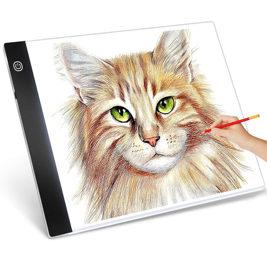 A4 Diamond Art Light Board, Ultra-Thin Light Pad for Painting, Light Table Tracing Light Box for Drawing, Tattoo, Weeding Vinyl, Sketching, Painting Accessories Gifts for Her, Kids, Him
