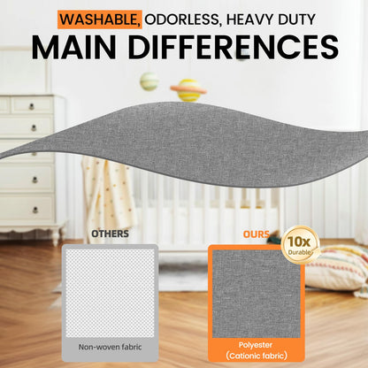 3 Pack Sock Underwear Organizer Dividers, 64 Cell Drawer Fabric Foldable Cabinet Closet Storage Boxes for Storing Socks, Underwear, Ties (16+24+24 Cell, Gray)