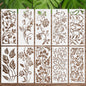 10 Pieces Leaf Painting Stencils Leaf Floral Wall Stencil Botanical Leaves Reusable DIY Crafts Drawing Templates Stencils for Painting on Wood Wall Canvas Card Home Decor