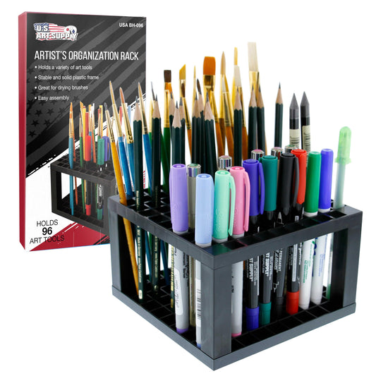 96 Slot Marker Organizer & Paint Brush Holder – Marker Storage, Pens, Brushes, Colored Pencils