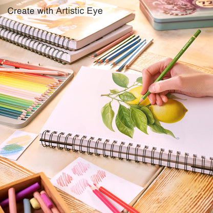 Artisto 9x12 Premium Sketch Book Set, Spiral Bound, Pack of 2, 200 Sheets (100g/m2), Acid-Free Drawing Paper, Ideal for Kids, Teens & Adults.