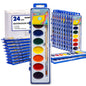 24 Count Watercolor Paints, 8 Colors, Washable, Non-Toxic, Perfect for Kids 3+