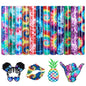Tie Dye HTV Heat Transfer Vinyl - 12 Sheets Bundle, 10x12 Inch, Watercolor Swirl Patterned HTV for T-Shirts, Compatible with Cricut or Silhouette Cameo