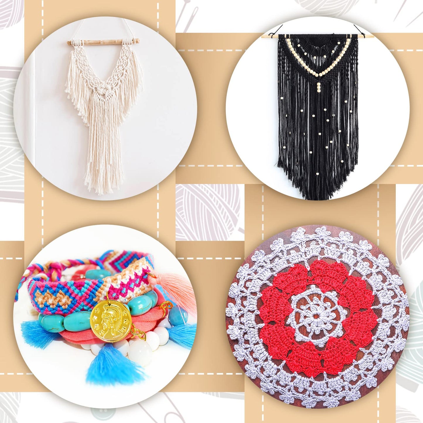 18 Pcs Beginners Wooden Loom Notched Weaving Loom Basket Weaving Tools for Kids Adult Art Craft Activity Jewelry Motor Skills Crochet Knitting Sewing Teaching Educational, 6 x 9 in