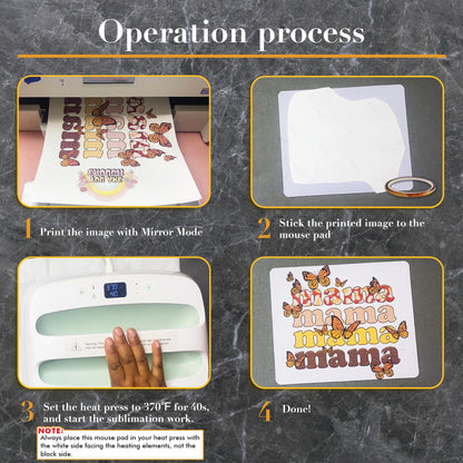 Sublimation Mouse Pad Blank Rectangular Blanks 3mm Thick for Transfer Heat Press Printing Crafts 9.4x7.9x0.12 Inches White 11pcs