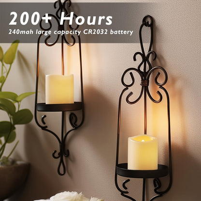 24 Pack Glowing Flameless Candles Battery Powered LED Coal Oil Candles