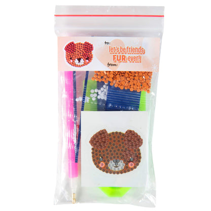 Pet Buddies Diamond Painting Kits (24ct)- Perfect Goodie Bag Party Favors for Kids Birthday Party -Each Includes Animal Gem Craft Activity & Sticker- Kids Multi-Item Party Favor Packs for Boys & Girls