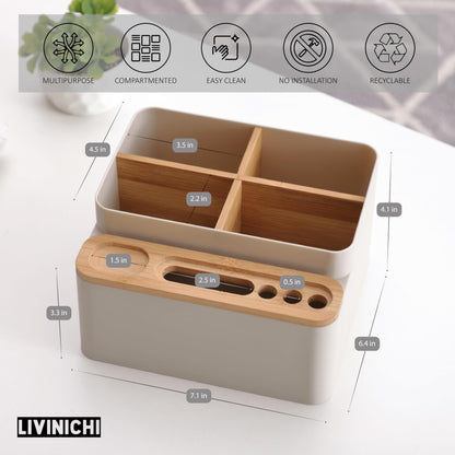 Desktop Storage Box - Small Table Organizer - Aesthetic Desk Organizer - Modern Pen Holder