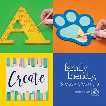 Pastel Dreams & Vivid Wonders Collection Acrylic Craft Paint, PROMOTCK, 2 fl oz each, 18 assorted matte colors, 18 count