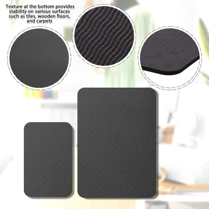 2 Pcs Sewing Machine Muffling Mat Pedal Sewing Mat Reduce Vibrations Noise No Slip Machine Accessories for Quilting(15" X 20" and 9" X 14",Black)