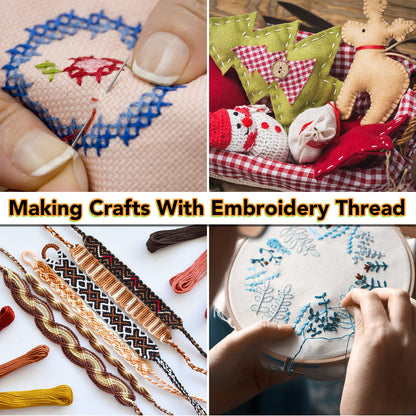 Embroidery Floss 60 Skeins Per Pack for Cross Stitch Threads,Embroidery Thread for Friendship Bracelet Making,Embroidery String for Craft