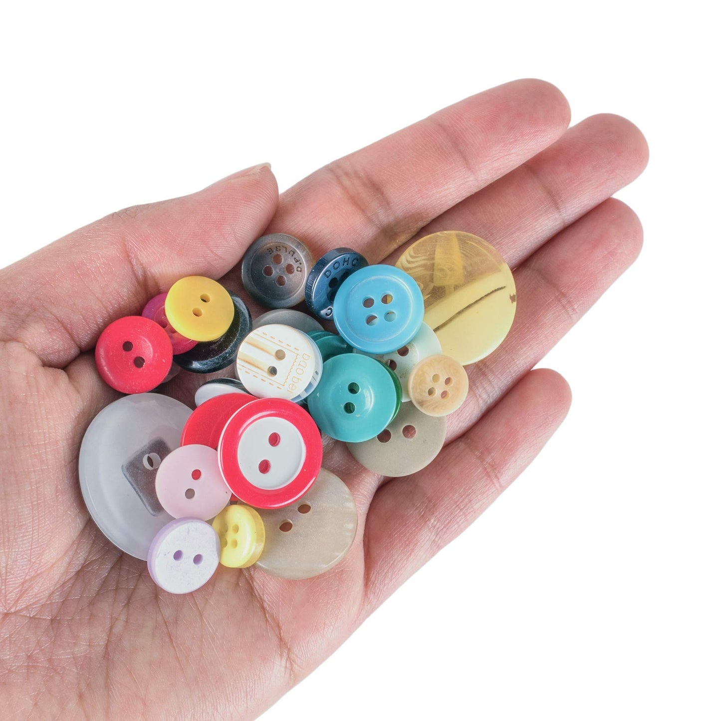 Outlet Scrambled Assortment Bag of Buttons for Arts & Crafts, Decoration, Collections, Sewing, and More! (Pack of 100)