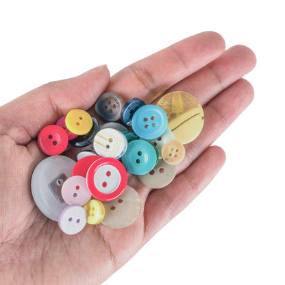 Outlet Scrambled Assortment Bag of Buttons for Arts & Crafts, Decoration, Collections, Sewing, and More! (Pack of 100)