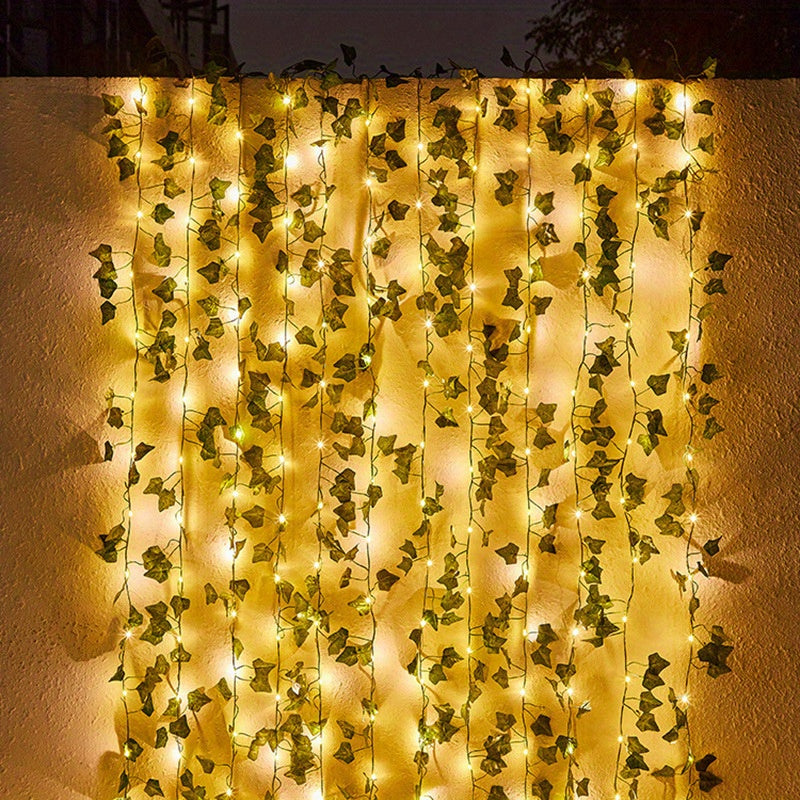 100 LED 32.7ft Artificial Leaf String Lights Fairy Garland 10m for Garden Decor