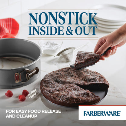 Bakeware Springform Baking Pan, Round Nonstick Cheesecake Pan - 9 Inch, Gray