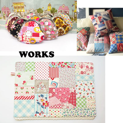 200pcs 4 x 4 inches (10cmx10cm) Cotton Craft Fabric Bundle Squares Patchwork Lint DIY Sewing Scrapbooking Quilting Dot Pattern Artcraft
