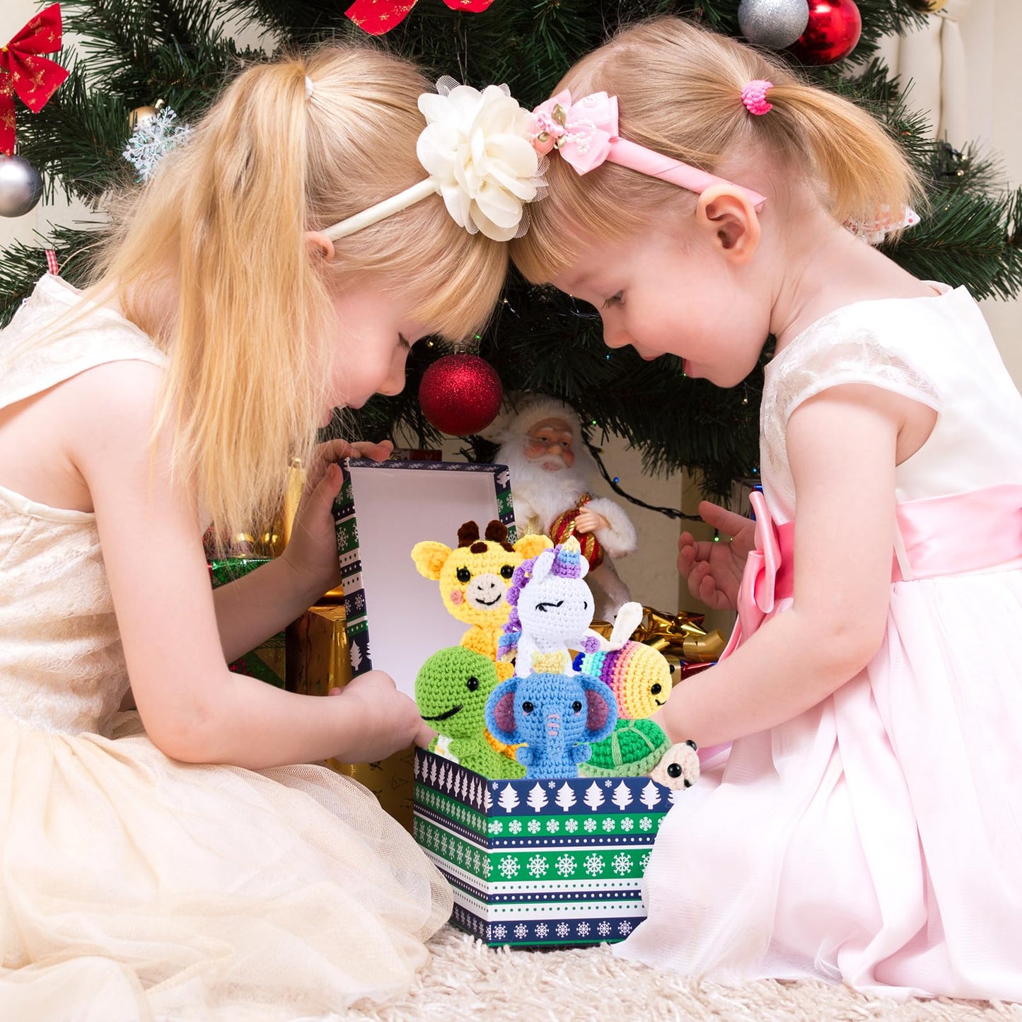 6PCS Crochet Kit for Beginners, Knitting Kit with Step-by-Step Video Tutorials, Beginner Crochet Kit for Adults, Crochet Animal Kit for Beginners Kids, Complete Kit Included 6 Cute Animals