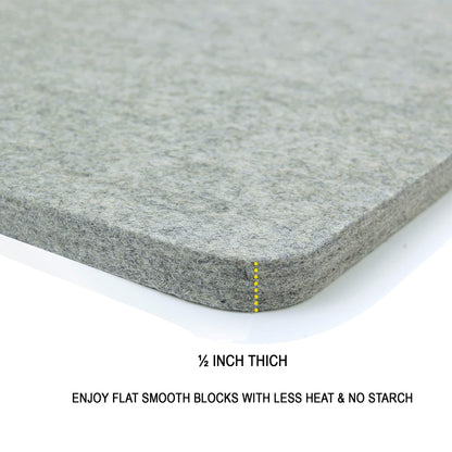 Wool Pressing Mat - 17" x 13.5" Quilting Ironing Pad - 100% New Zealand Felted Wool Iron Board for Quilters, Great for Quilting & Sewing Projects by Savina