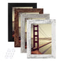 4x6 Picture Frame Distressed Farmhouse Wood Pattern Set of 4 with Tempered Glass,Display 3.5x5 with Mat or 4x6 Without Mat,Multicolour