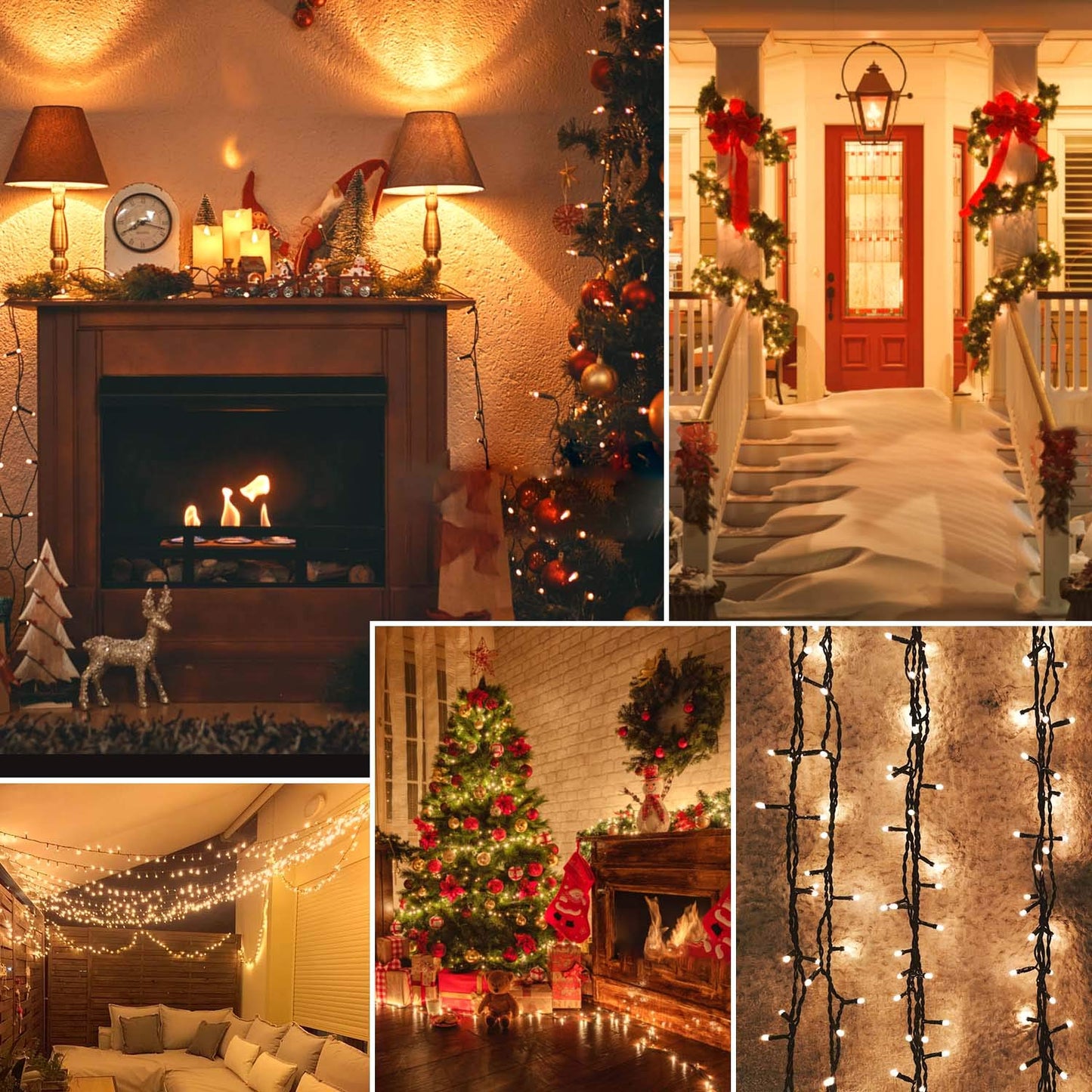 Extra-Long 95FT 240LED Christmas String Lights Outdoor/Indoor Waterproof, Timer & Memory & 8 Modes, Warm White String Lights Green Wire Tree Lights For Xmas Holiday Party Garden Tree Decorations