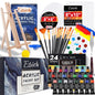 Acrylic Paint Set,57 PCS Professional Painting Supplies with Paint Brushes, Acrylic Paint, Easel, Canvases, Painting Pads，Palette, Paint Knife, Brush Cup and Art Sponge for Hobbyists and Beginners