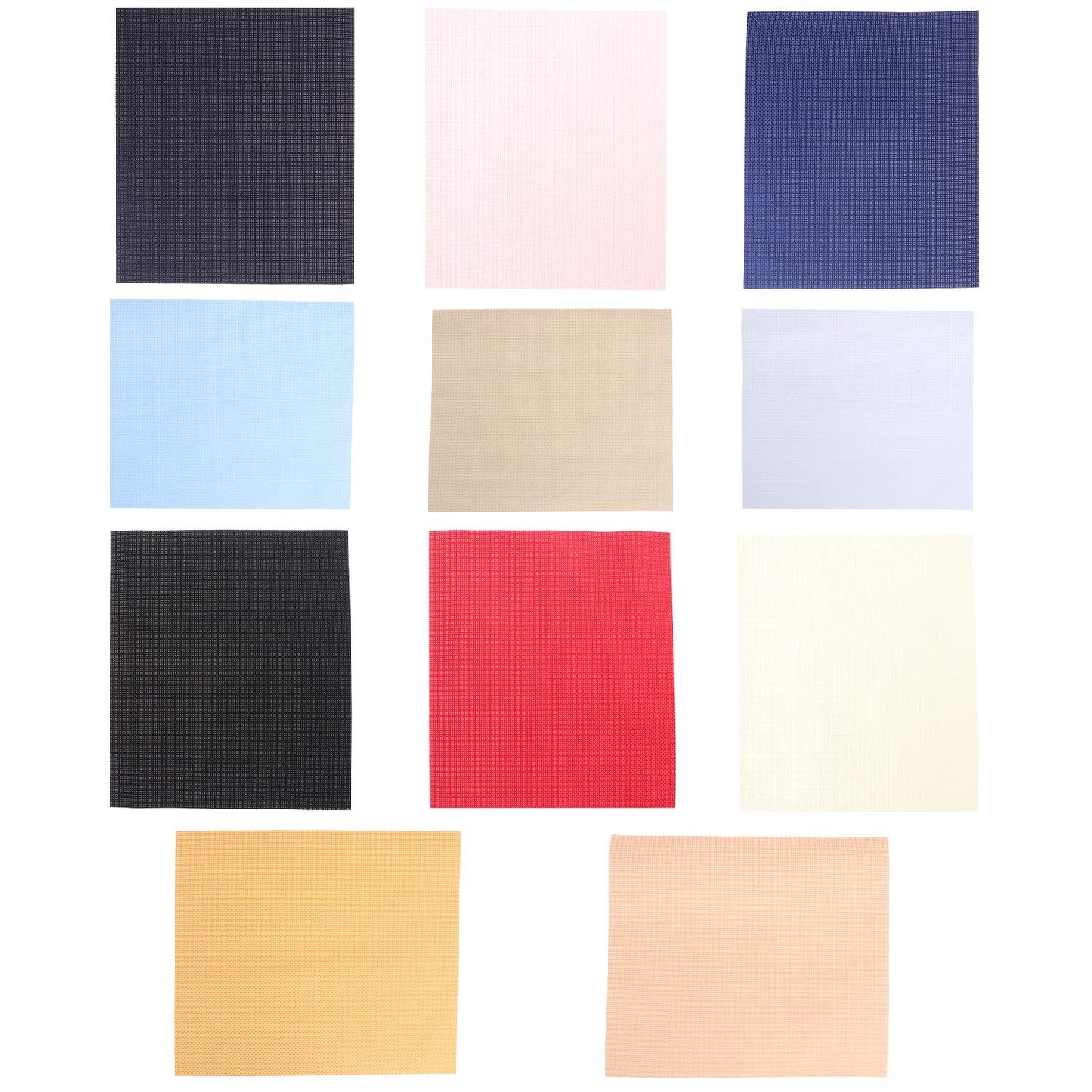 11pcs Cross Stitch Fabric DIY Cross Stitch Aida Cloth Fabric for Embroidery DIY Handmade Art Craft (5.9×5.9in)