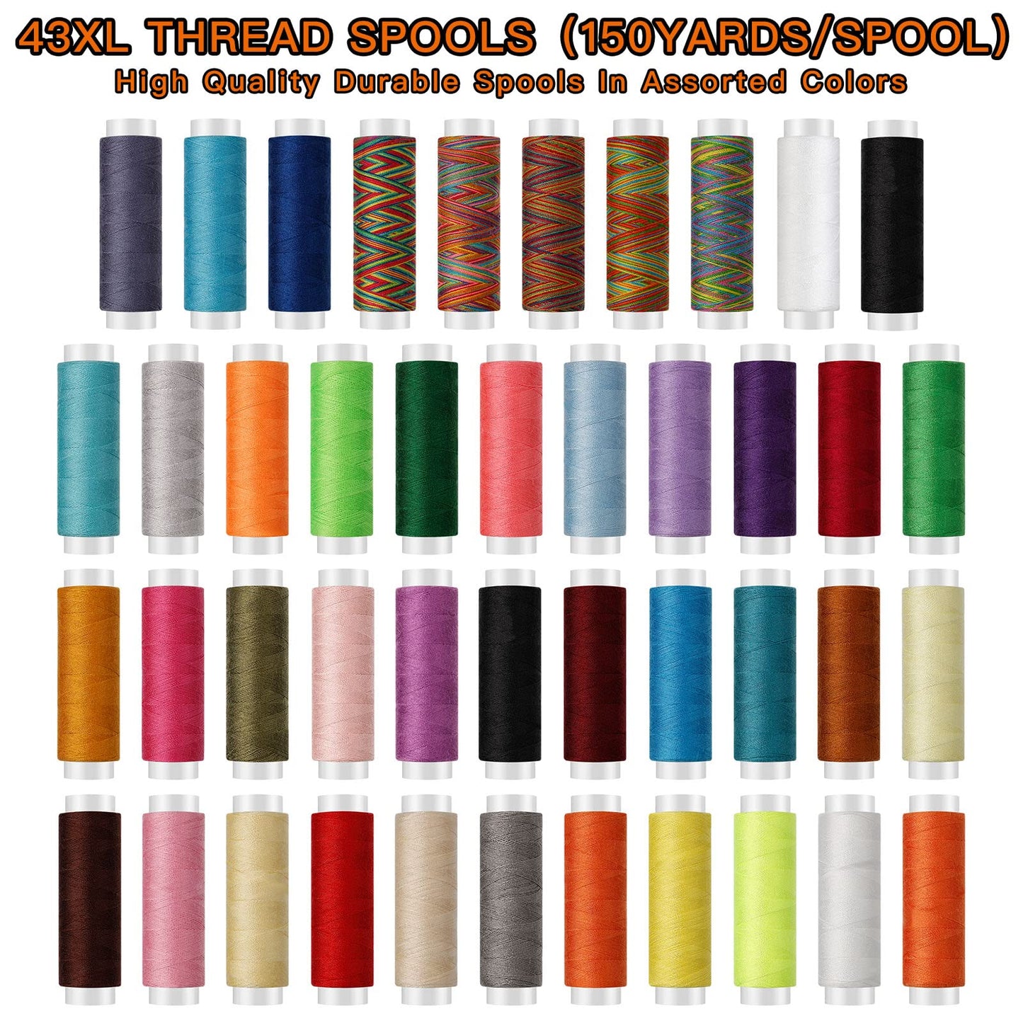 Sewing Kit for Adults,Maxfanay Needle and Thread Kit for Sewing,Professional Sewing Supplies Accessories with Tailor Scissors,43XL Thread,30 Needles,Thread Snips and More for Travel Home Beginners