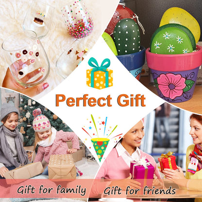 Paint Pens Paint Markers, 20 Colors Oil-Based Waterproof Marker Pen Set, Never Fade Quick Dry and Permanent, Works on Rocks Painting, Wood, Fabric, Plastic, Canvas, Glass, Mugs