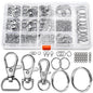 265PCS Keychains Clips with Key Rings, Keychain, Metal Lobster Claw Clasps and Key Chain Rings, Key Chains Key Rings Bulk, Keychain Rings, Keychains Making Kit Clip for Keys Crafts, Silver