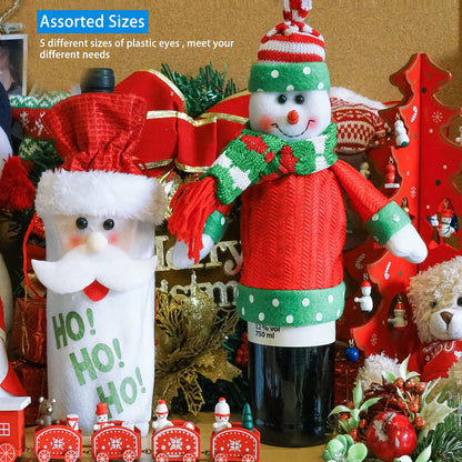 Plastic Safety Eyes and Noses with Washers 570 Pcs, Craft Doll Teddy Bear Nose for Amigurumi, Crafts, Crochet Toy Stuffed Animals (Assorted Sizes)