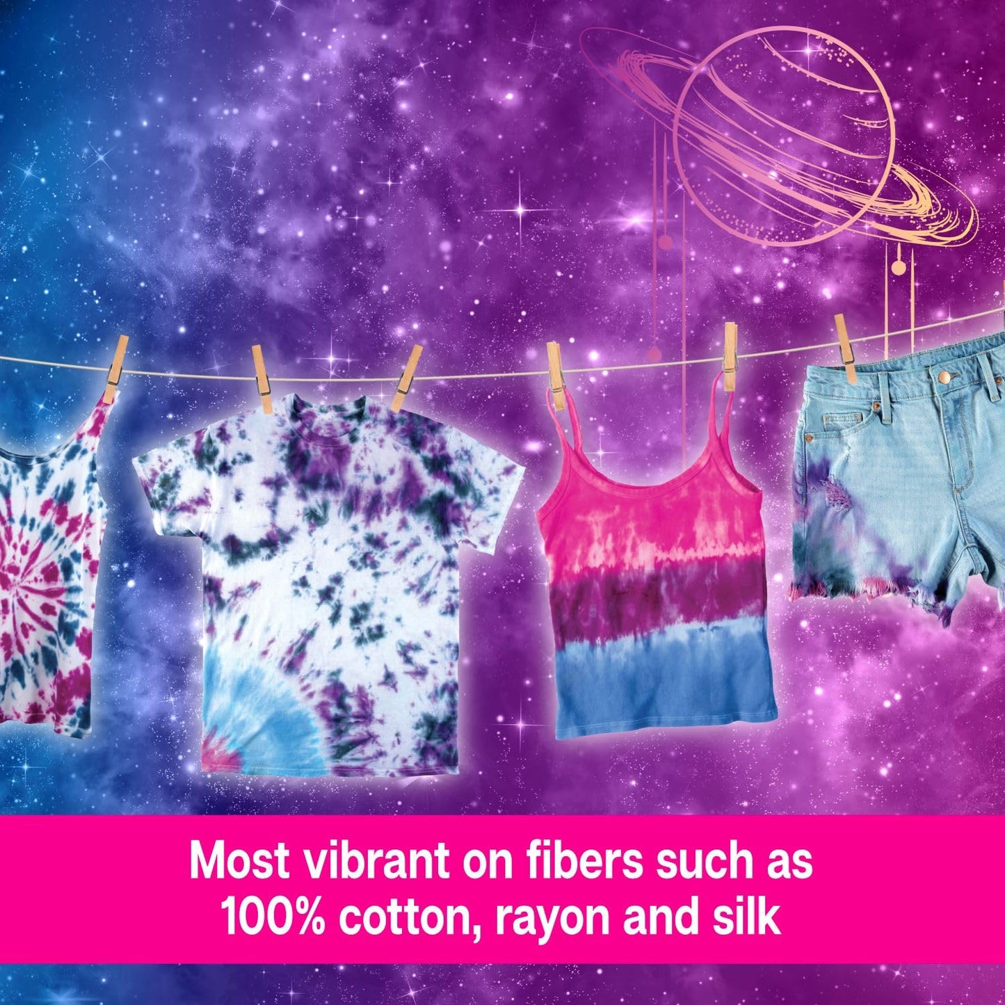 One-Step Tie-Dye Kit One-Step 8 Color Kit Tie Dye, Celestial