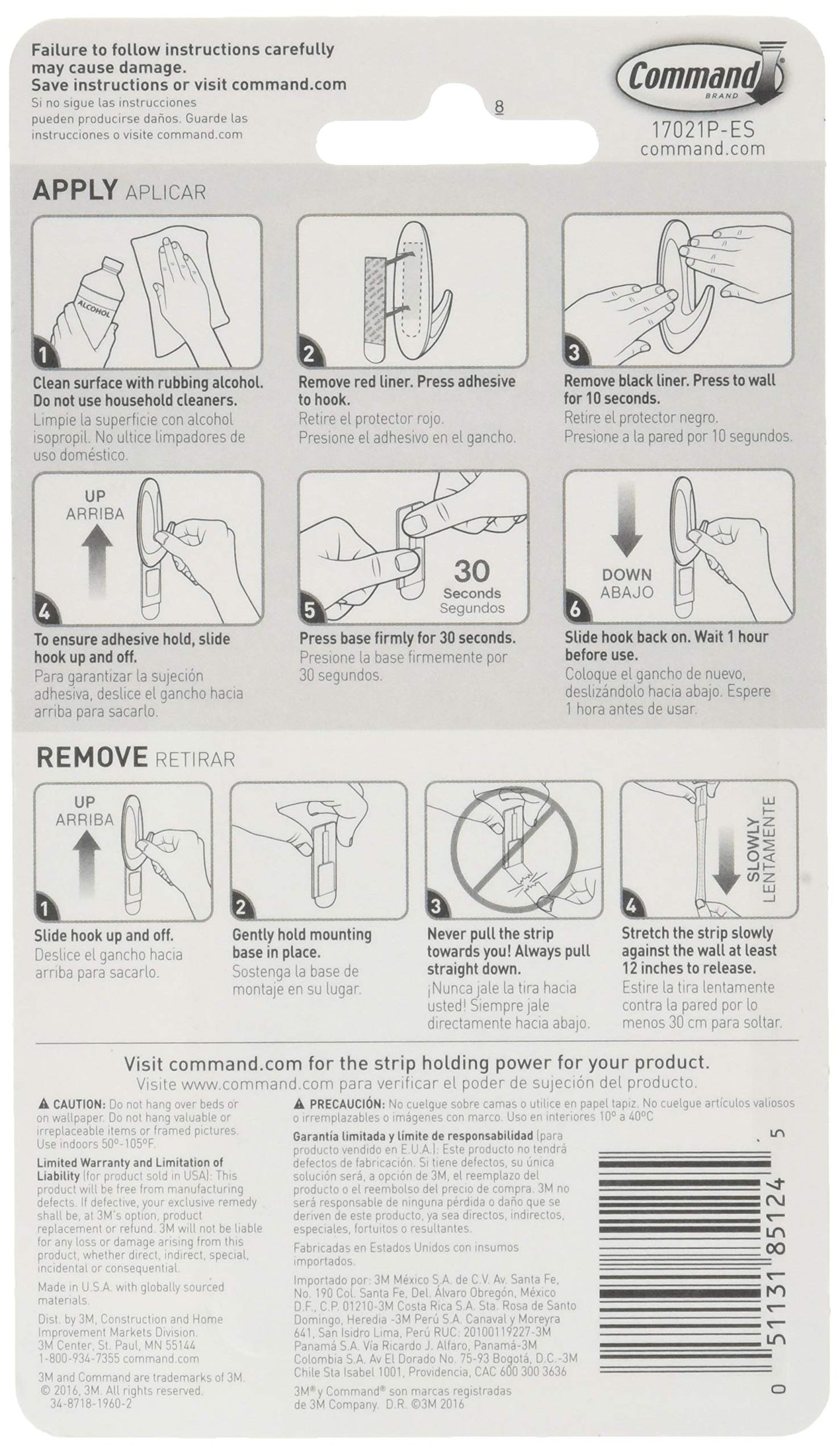 Medium Mounting Refill Strips, 18-Strip