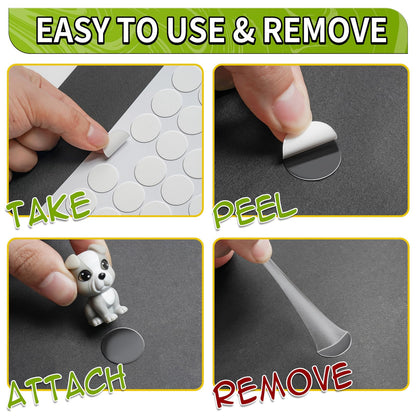 350Pcs Double Sided Adhesive Dots, 0.8" Clear Removable Sticky Adhesive Mounting Putty, Waterproof No Trace Dots Adhesive Putty for Poster Picture Festival Decoration Museum (20mm)