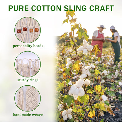 Macrame Plant Hanger,7 Pack Plant Hanger Indoor Hanging Planters with 7Pcs Ceiling and S Hooks-Handmade Macromay Plant Hangers Outdoor Macrame Plant Holder for Boho Home Decor