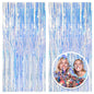 2 Pack Foil Curtain Backdrop Iridescent Metallic Tinsel Foil Fringe Curtains Photo Booth Props for Birthday Wedding Engagement Baby Shower Bachelorette Christmas Holiday Celebration Party Decorations