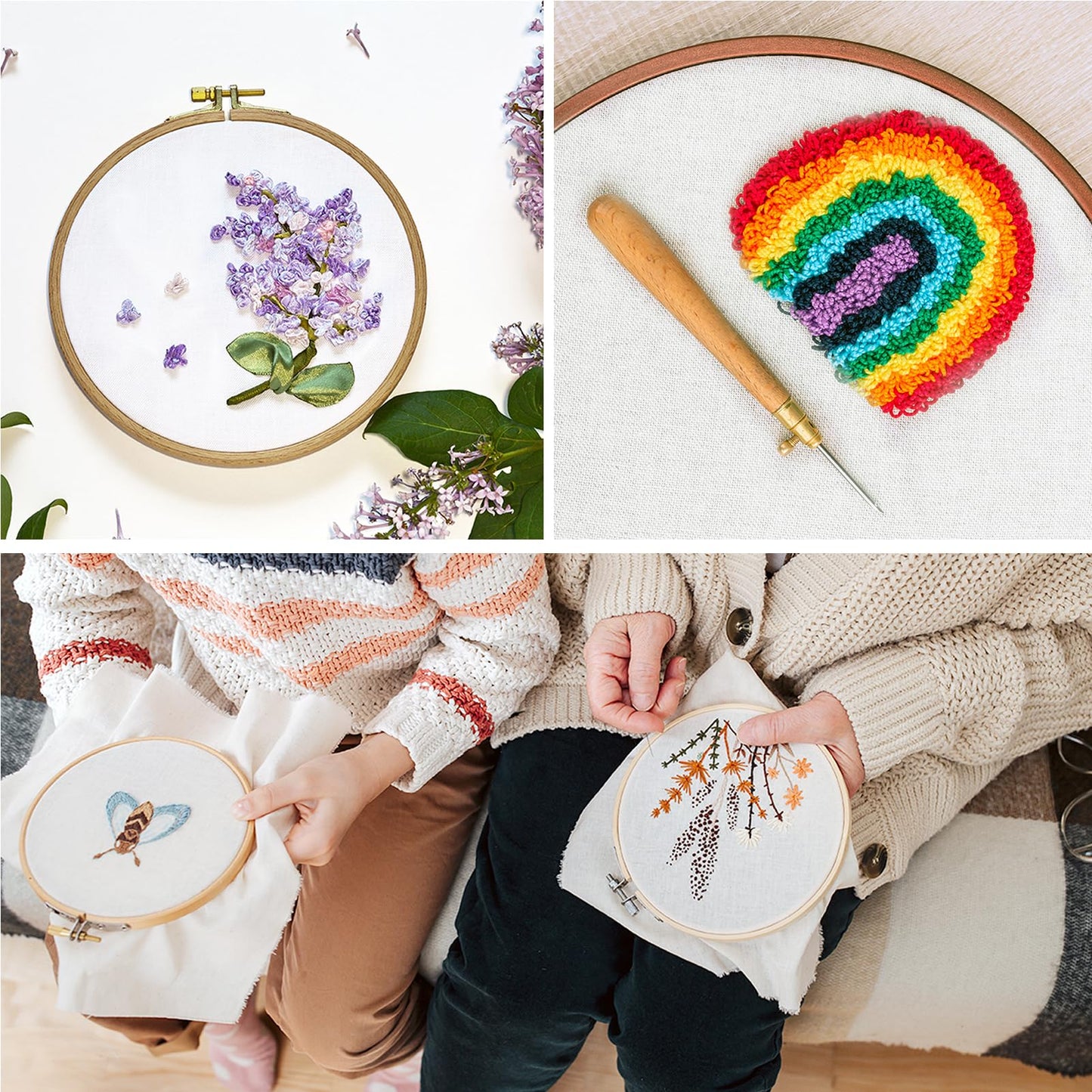 12 PCS White Embroidery Fabric, Pre-Cut Natural Cotton Embroidery Cloth Fabric, 4 Sizes Embroidery Cloth Squares for Embroidery Garment Craft (5.9 to 11.8inch)