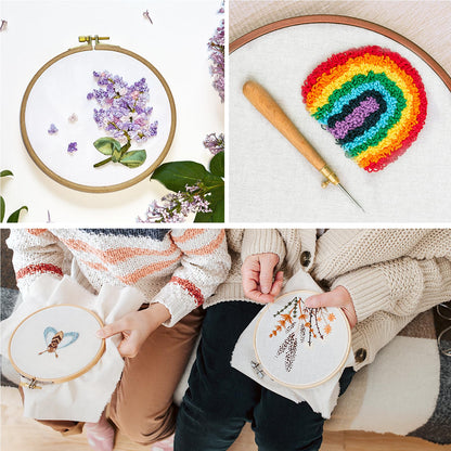 12 PCS White Embroidery Fabric, Pre-Cut Natural Cotton Embroidery Cloth Fabric, 4 Sizes Embroidery Cloth Squares for Embroidery Garment Craft (5.9 to 11.8inch)