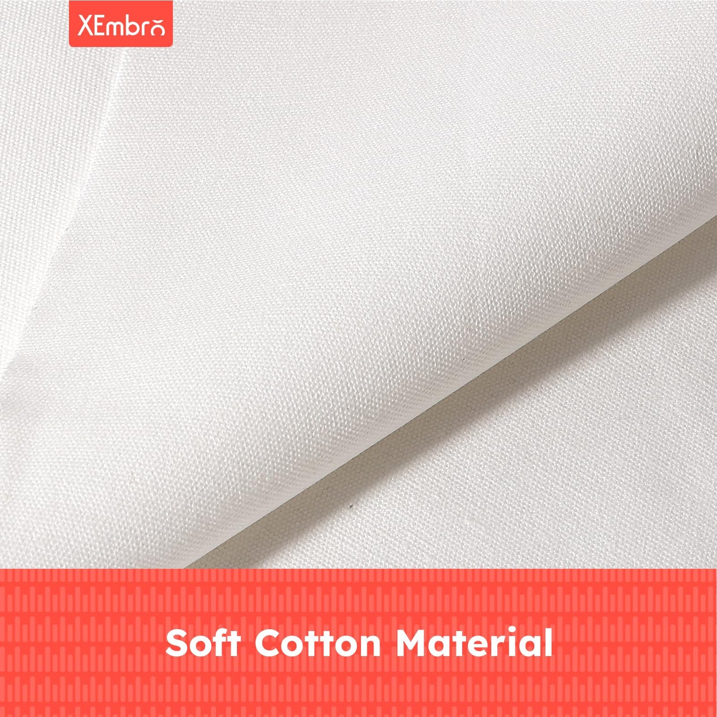 12 PCS White Embroidery Fabric, Pre-Cut Natural Cotton Embroidery Cloth Fabric, 4 Sizes Embroidery Cloth Squares for Embroidery Garment Craft (5.9 to 11.8inch)
