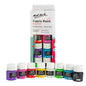 Permanent Fabric Paint Set 8 x 20ml Vivid Colours for Textile, Fabric, T-Shirt, Canvas, Wood, Ceramic, Glass
