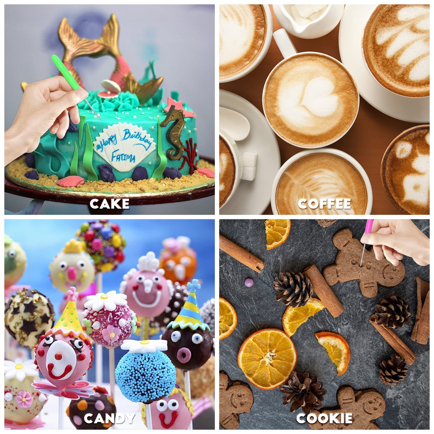 6 Pieces Cookie Scribe Tool Sugar Stir Needle Scriber Needle Cookie Decorating Tools, DIY Baking Pin Whisk Stainless Steel Needle Biscuit Icing Pin