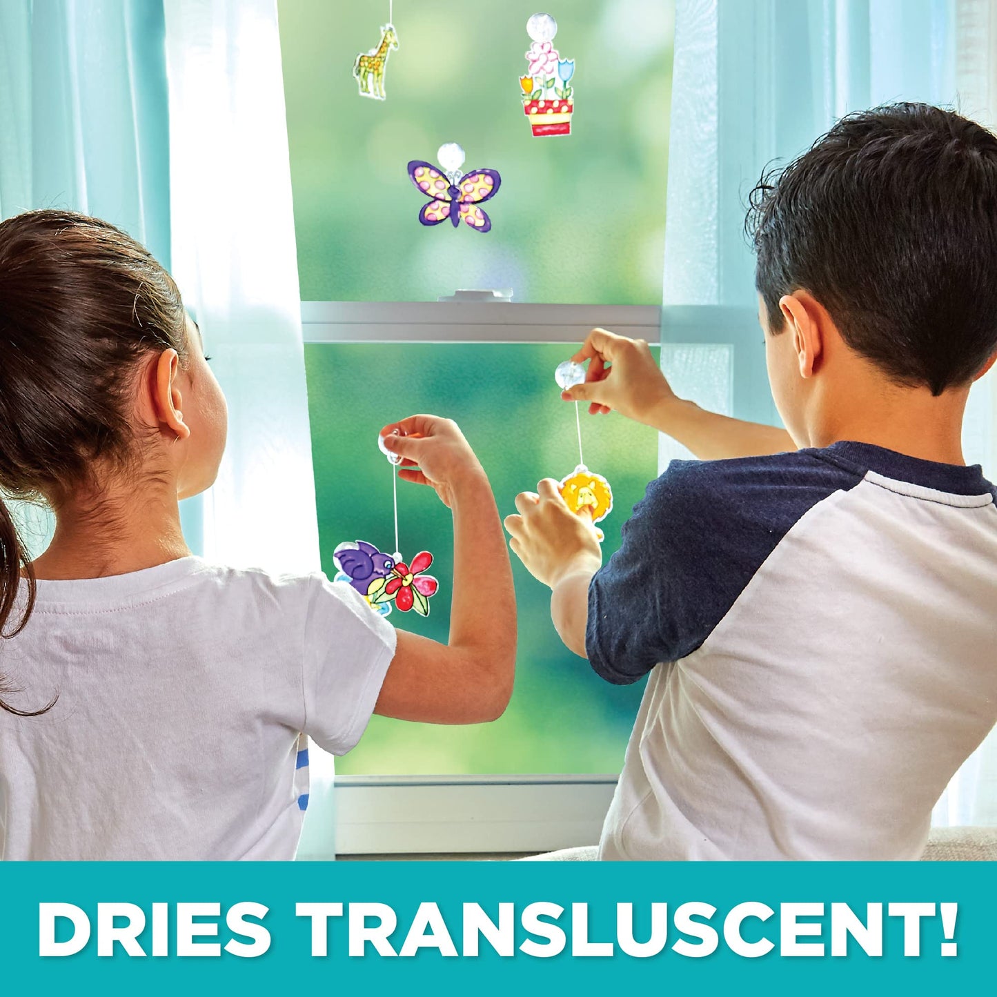 10-Pack of Suncatcher Paint Pens, 10ML Each, 10 Colors, for Kids, Supplies for Painting Suncatchers, Window Art Paint Refill, Arts and Crafts