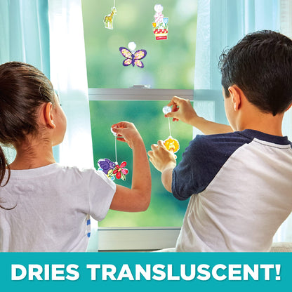 10-Pack of Suncatcher Paint Pens, 10ML Each, 10 Colors, for Kids, Supplies for Painting Suncatchers, Window Art Paint Refill, Arts and Crafts