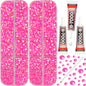 11000Pcs Jelly Hot Pink AB Rhinestones with b7000 Glue for Crafts Clothing Clothes Fabric Tumblers, Bright Pink Gems Resin Flatback Rhinestones for Shoes Nails, Flat Back Bedazzler Kit ss 6-ss 20
