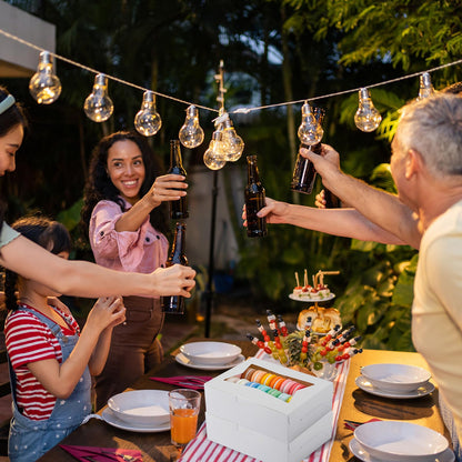 50pcs Cookie Boxes with Window, 8x6x2.5 Inches 2 Style Window Bakery Boxes for Treats, Father's Day, Chocolate Covered Strawberries, Muffins, Donuts
