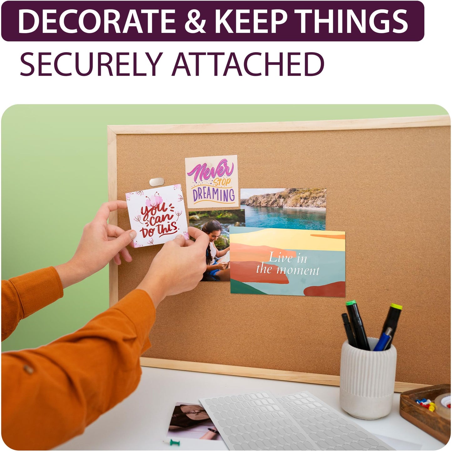 Large Clear Gel Dots Double Sided 500PCs - Self Adhesive Glue Sticky Dots Removable - Clear Gel Sticky Tack for Collectibles, Arts and Crafts, Figurines Home Decor - Double Sided Tape Dots