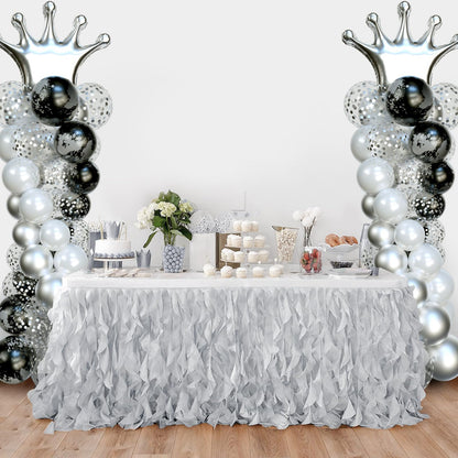 Balloon Arch Stand, Balloon Arch Kit of 2, 7 Feet Height Adjustable Metal Balloon Column Stand for Party Decorations Wedding Birthday, Graduation Party Decoration, Baby Shower, Silver